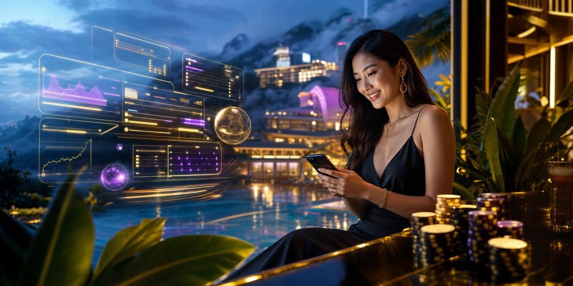 Pengguna bertaruh bola sepak melalui mudah alih di Genting Highlands